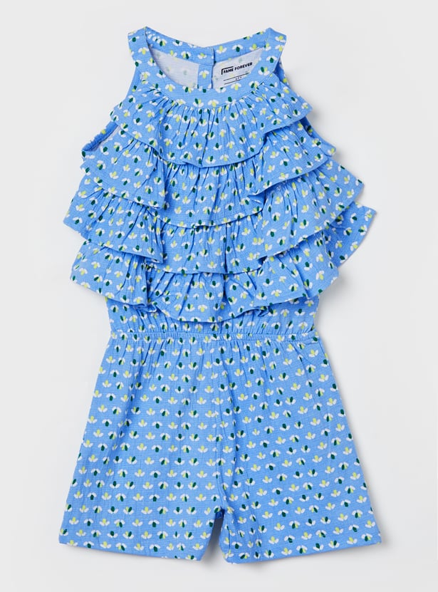 FAME FOREVER Girls Printed Playsuit