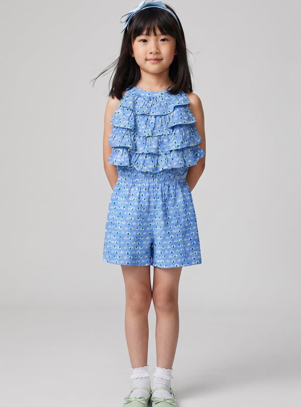 FAME FOREVER Girls Printed Playsuit