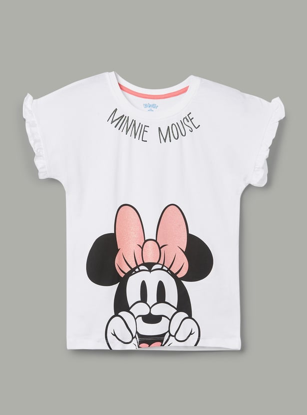 KIDSVILLE Girls Minnie Mouse T-shirt