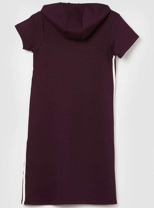 KAPPA Girls Graphic Print Hooded Dress
