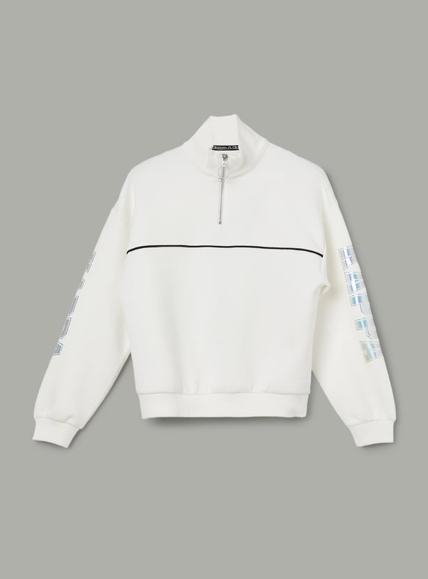 KAPPA Girls Typography Print Sweatshirt