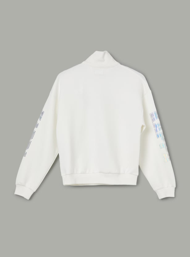 KAPPA Girls Typography Print Sweatshirt