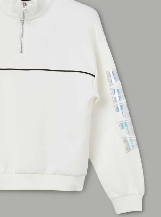 KAPPA Girls Typography Print Sweatshirt