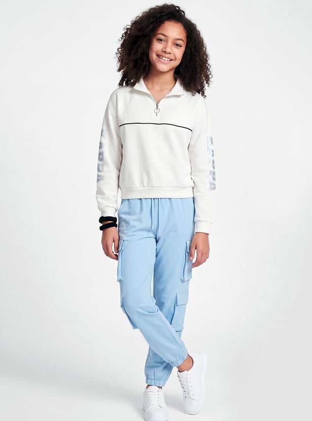 KAPPA Girls Typography Print Sweatshirt