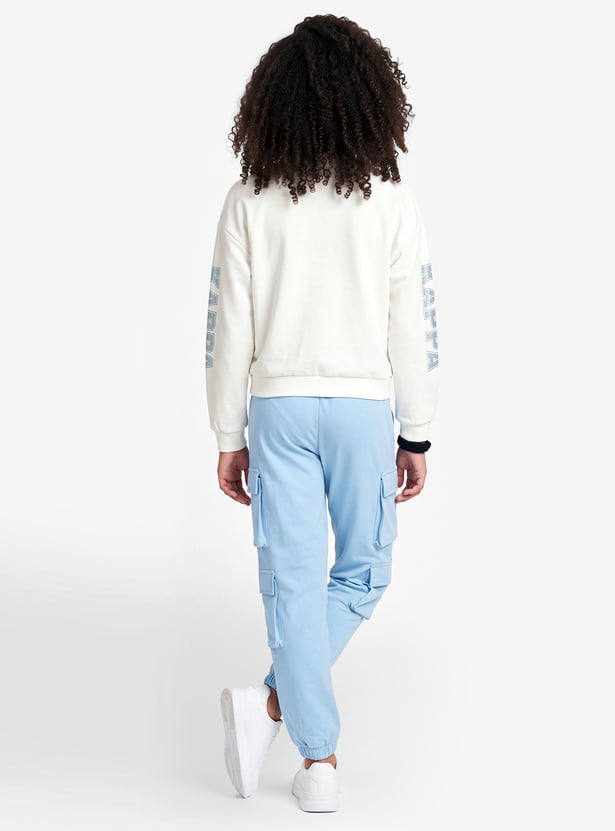KAPPA Girls Typography Print Sweatshirt