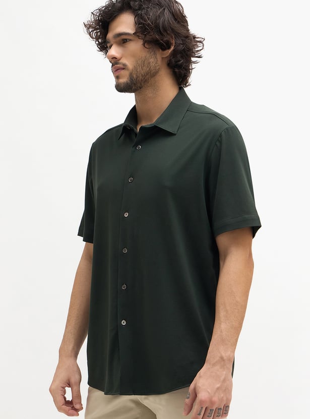 FAHRENHEIT Solid Regular Fit Shirt