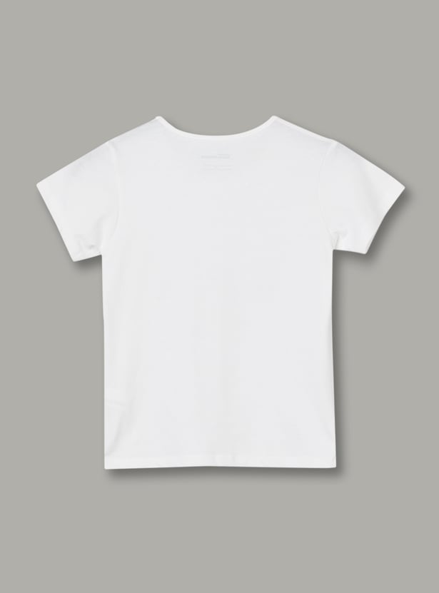 FAME FOREVER Girls Striped Dress with T-shirt