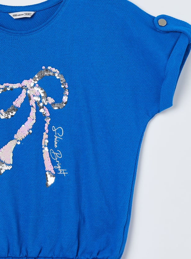 FAME FOREVER Girls Embellished Top