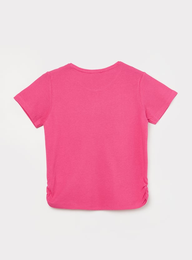 FAME FOREVER Girls Embroidered T-shirt