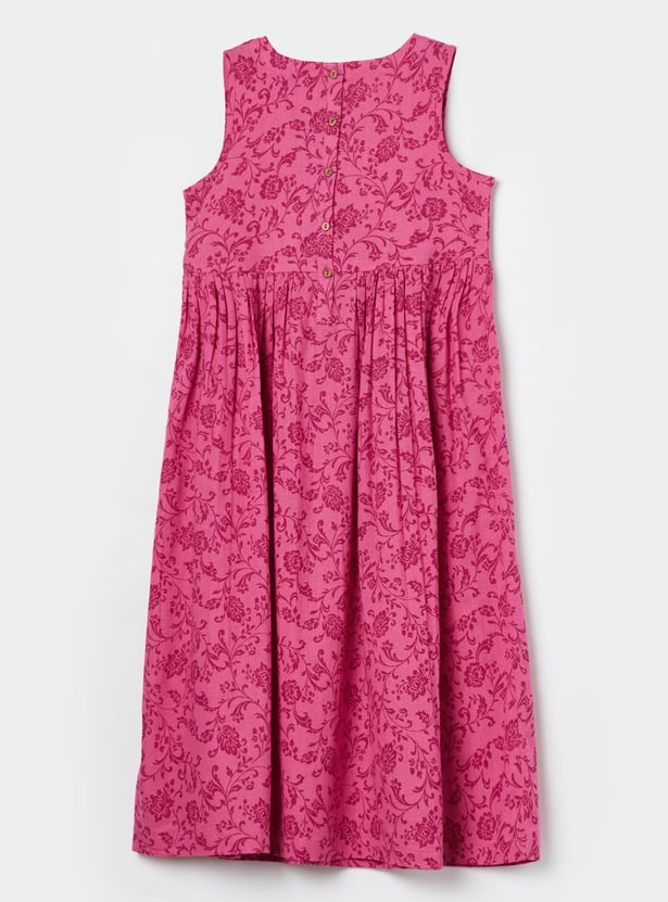 MELANGE Girls Printed Wrap Dress