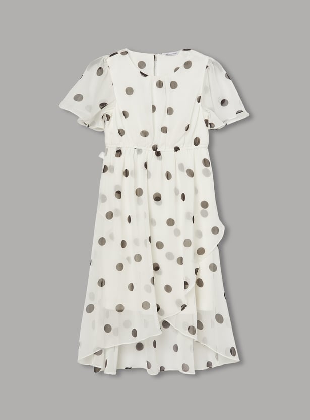 FAME FOREVER Girls Polka Dot A-Line Dress