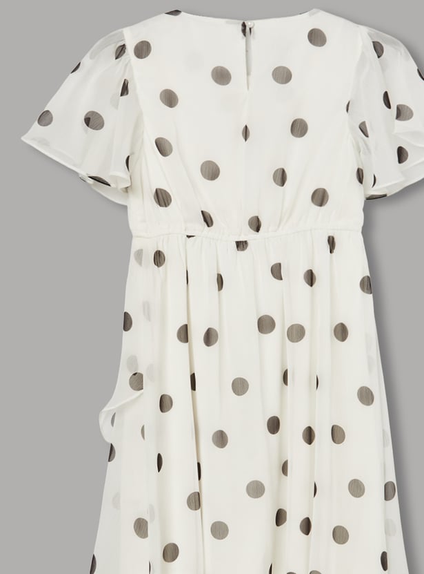 FAME FOREVER Girls Polka Dot A-Line Dress