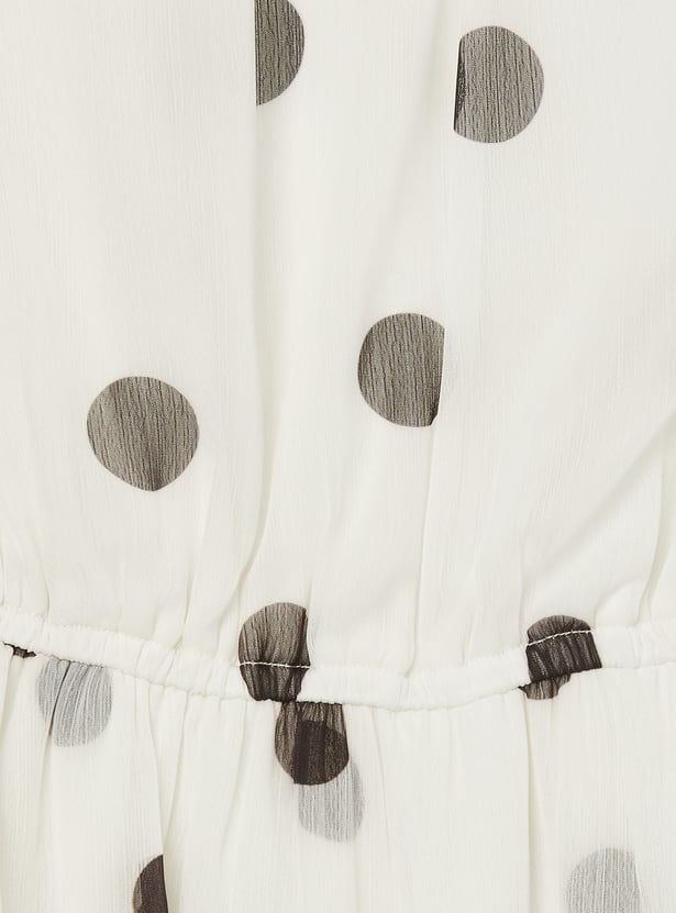 FAME FOREVER Girls Polka Dot A-Line Dress