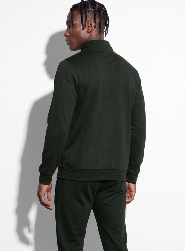 KAPPA Solid Zip-Up Sweatshirt