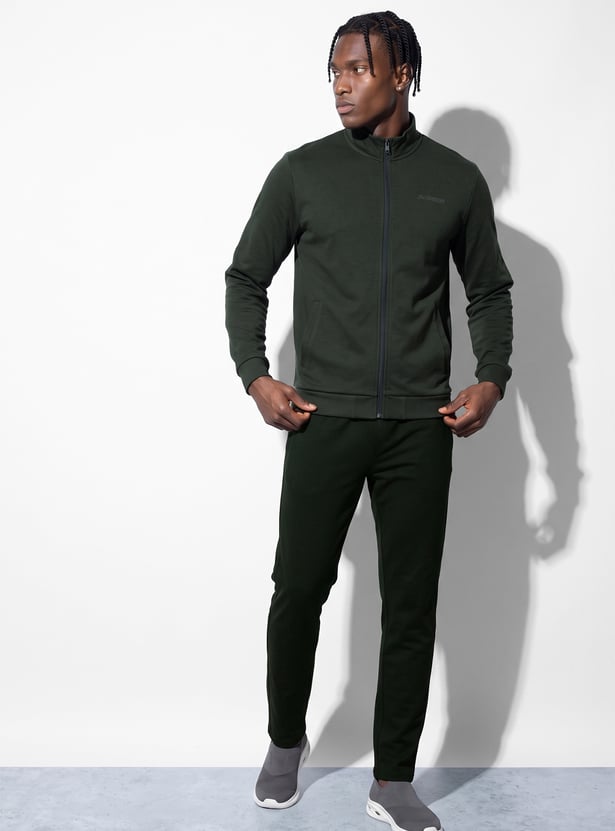 KAPPA Solid Zip-Up Sweatshirt