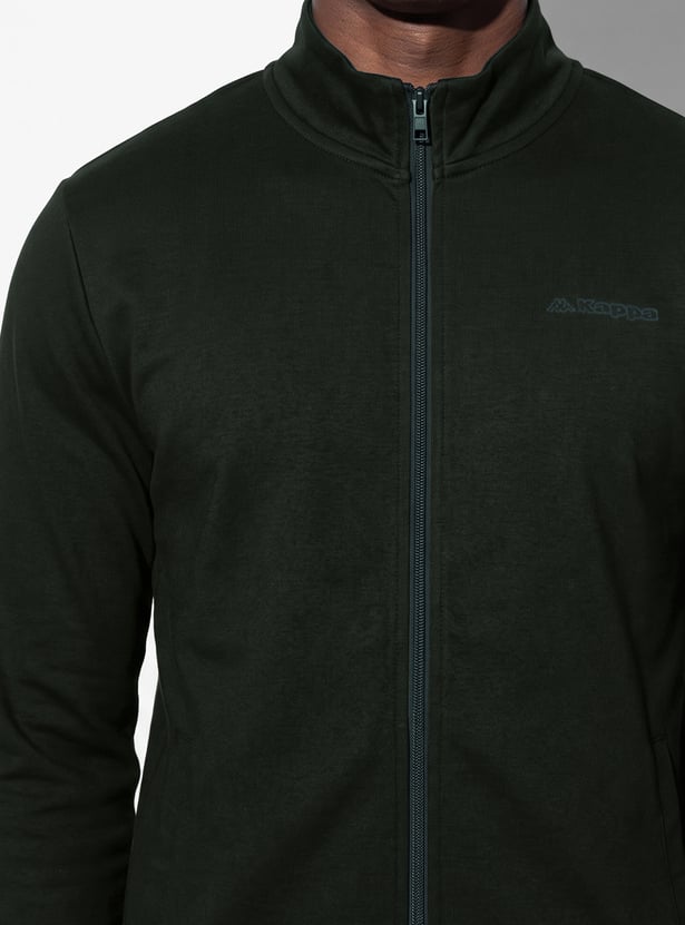 KAPPA Solid Zip-Up Sweatshirt