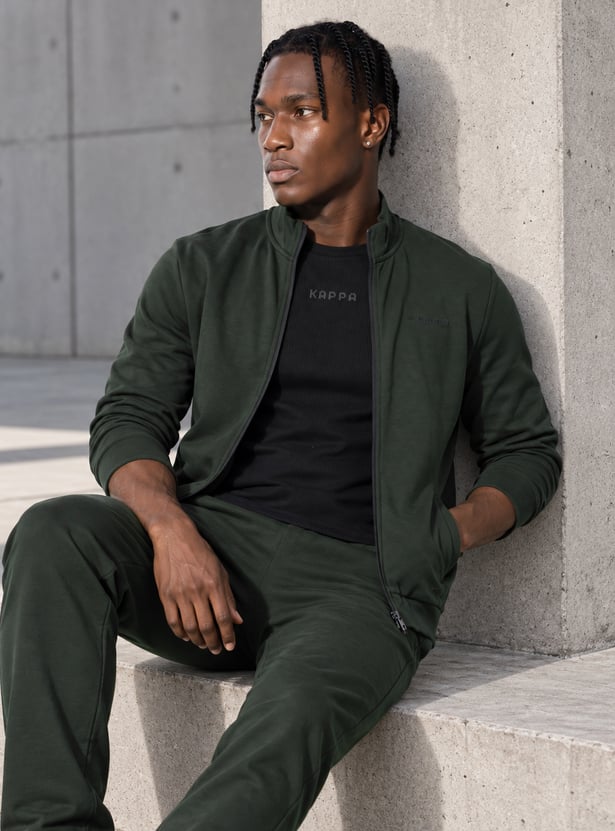 KAPPA Solid Zip-Up Sweatshirt