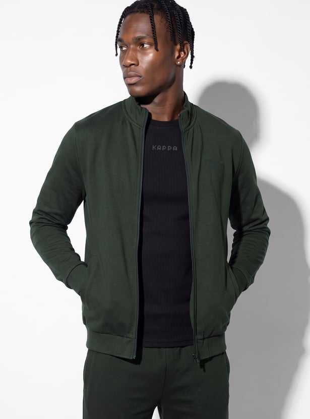 KAPPA Solid Zip-Up Sweatshirt