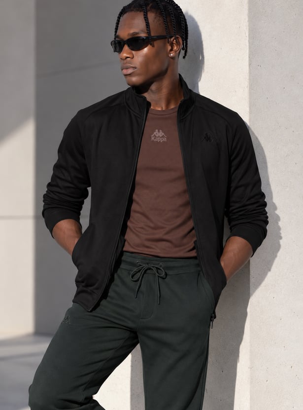 KAPPA Brand Print Zip Through Sweatshirt