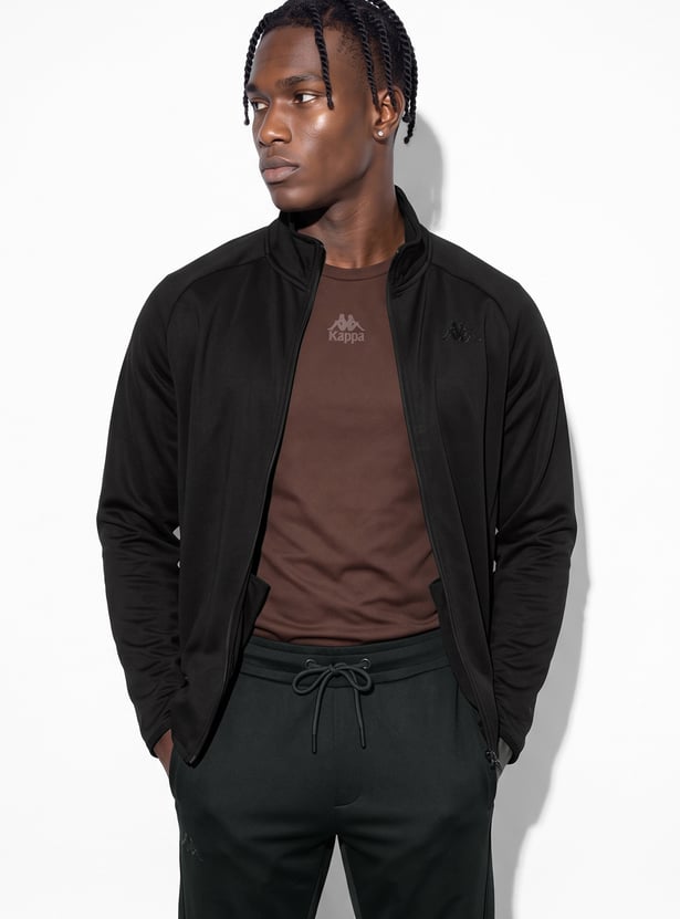 KAPPA Brand Print Zip Through Sweatshirt