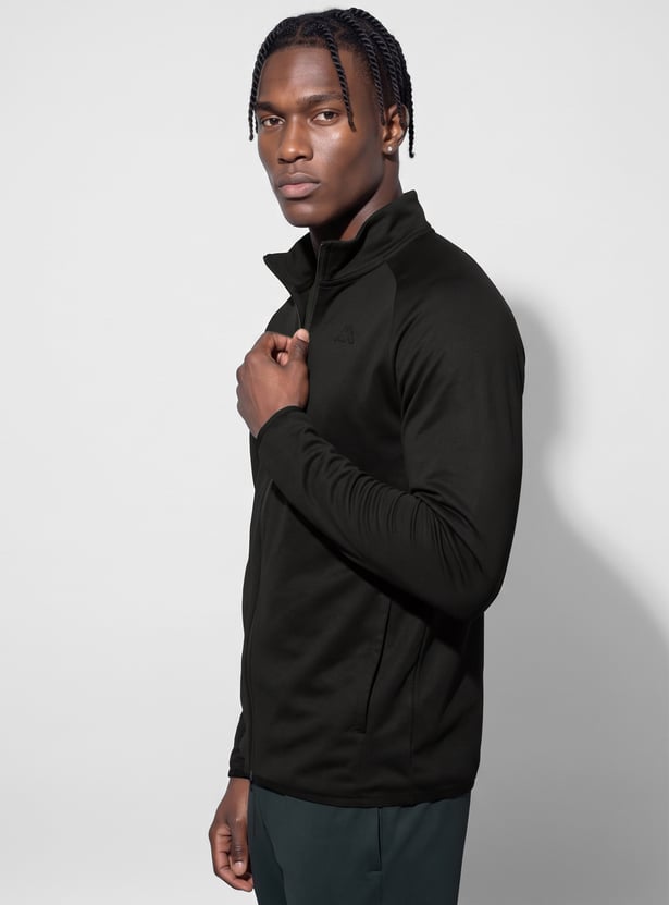 KAPPA Brand Print Zip Through Sweatshirt