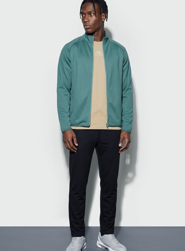 KAPPA Brand Print Zip Through Sweatshirt