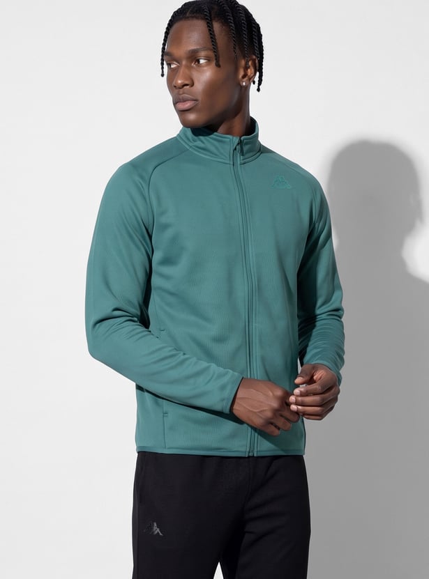 KAPPA Brand Print Zip Through Sweatshirt