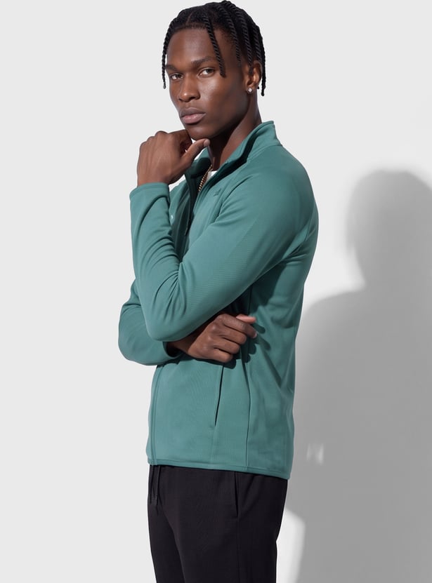 KAPPA Brand Print Zip Through Sweatshirt