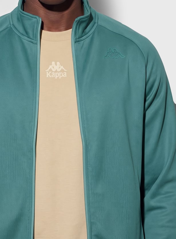 KAPPA Brand Print Zip Through Sweatshirt