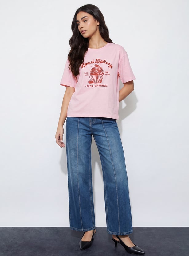 FAME FOREVER Graphic Print T-shirt