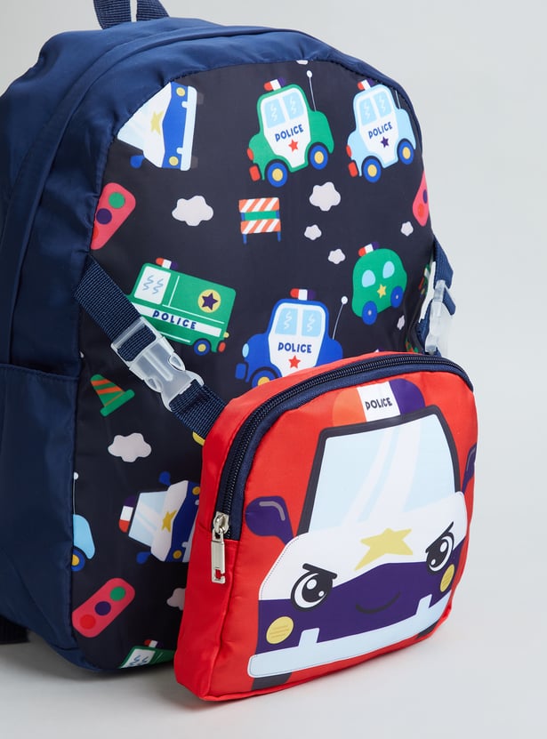 GINGER Girls Police Print Backpack