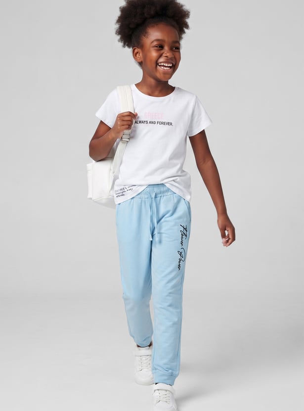 FAME FOREVER Girls Solid Track Pants