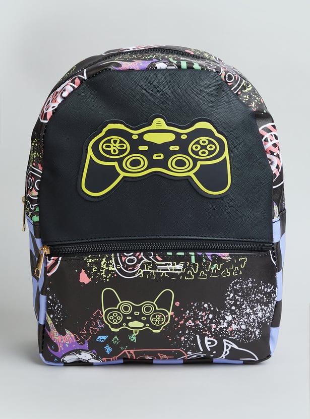 GINGER Girls Gamepad Printed Backpack