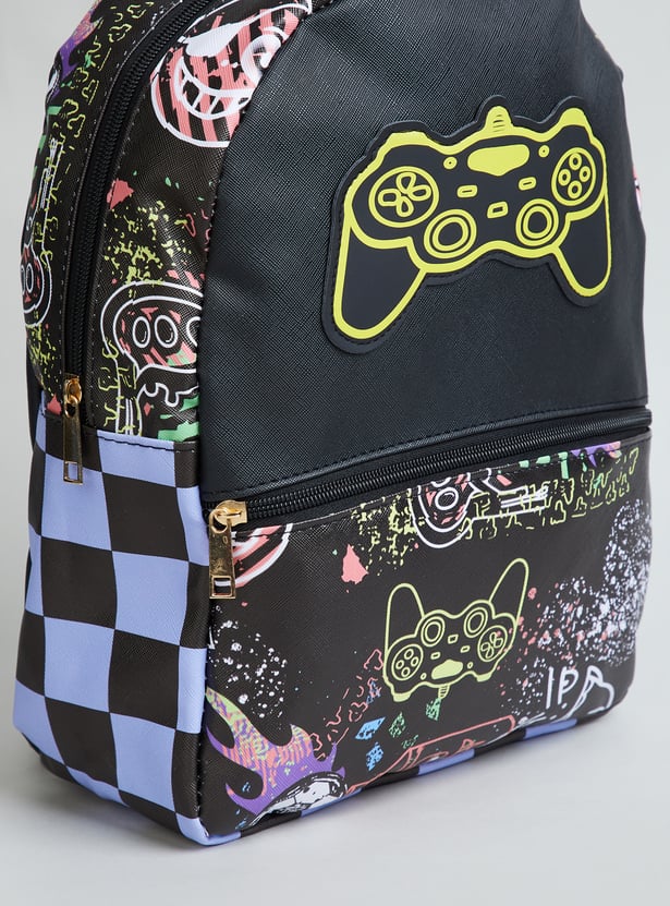 GINGER Girls Gamepad Printed Backpack