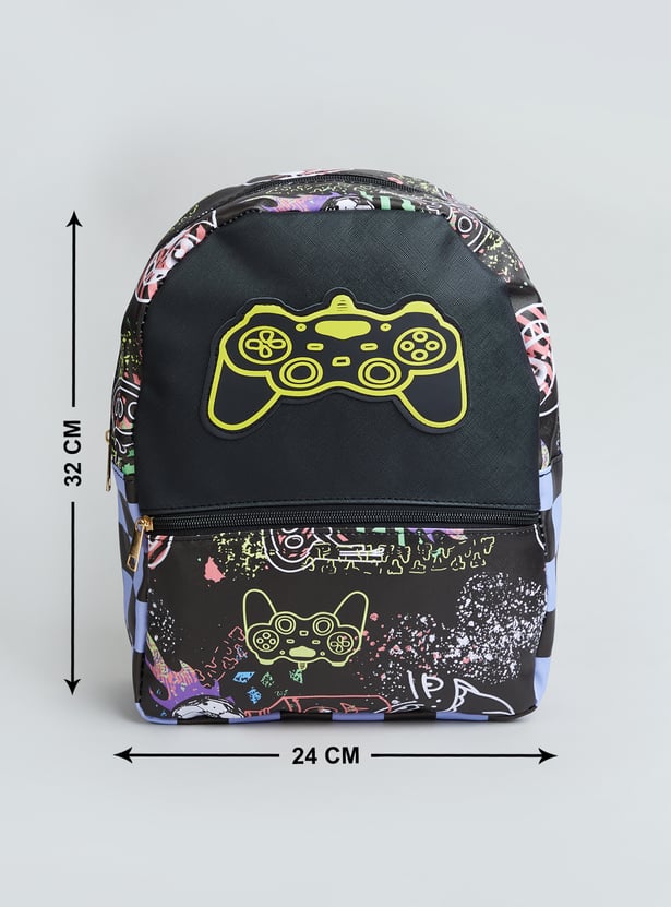GINGER Girls Gamepad Printed Backpack