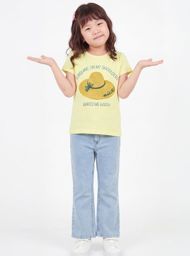 FAME FOREVER Girls Graphic Print T-shirt