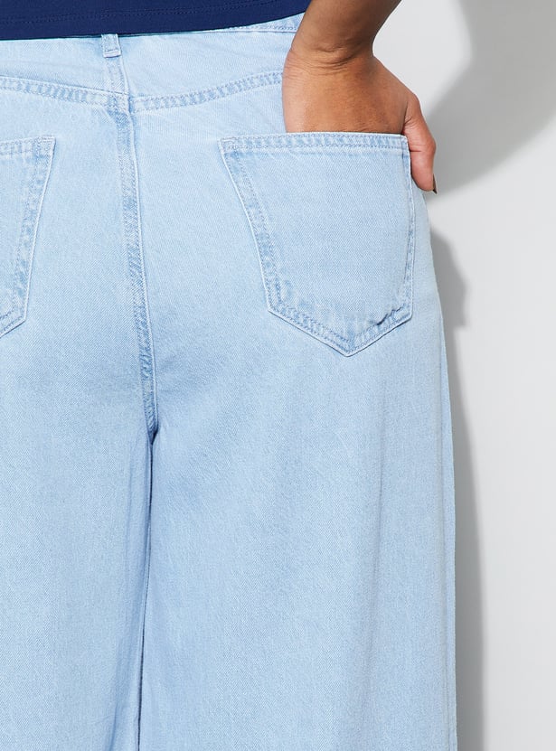 GINGER Solid High-Waist Jeans