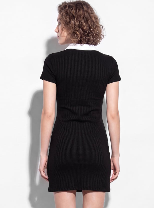 GINGER Solid Mini Dress