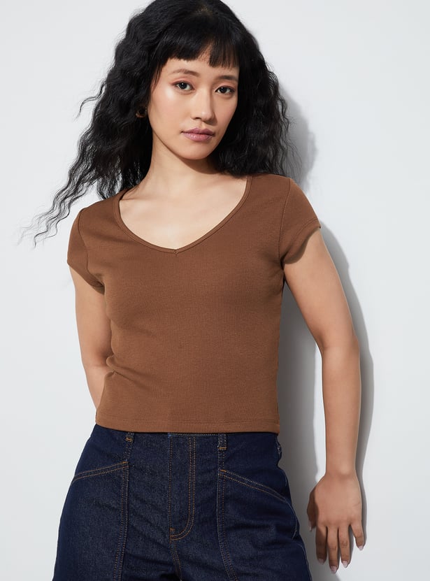 GINGER Ribbed T-shirt