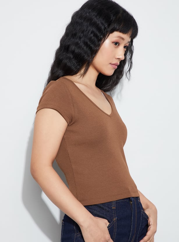 GINGER Ribbed T-shirt