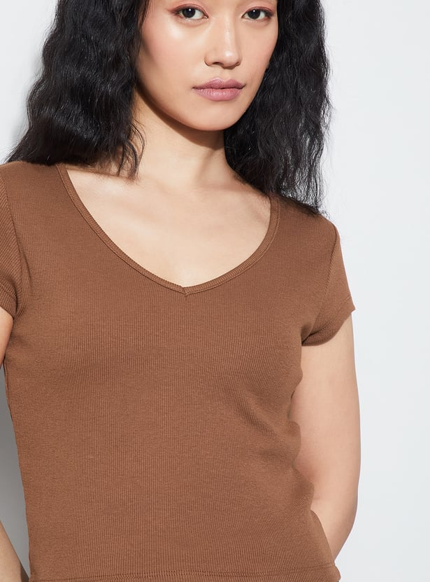 GINGER Ribbed T-shirt
