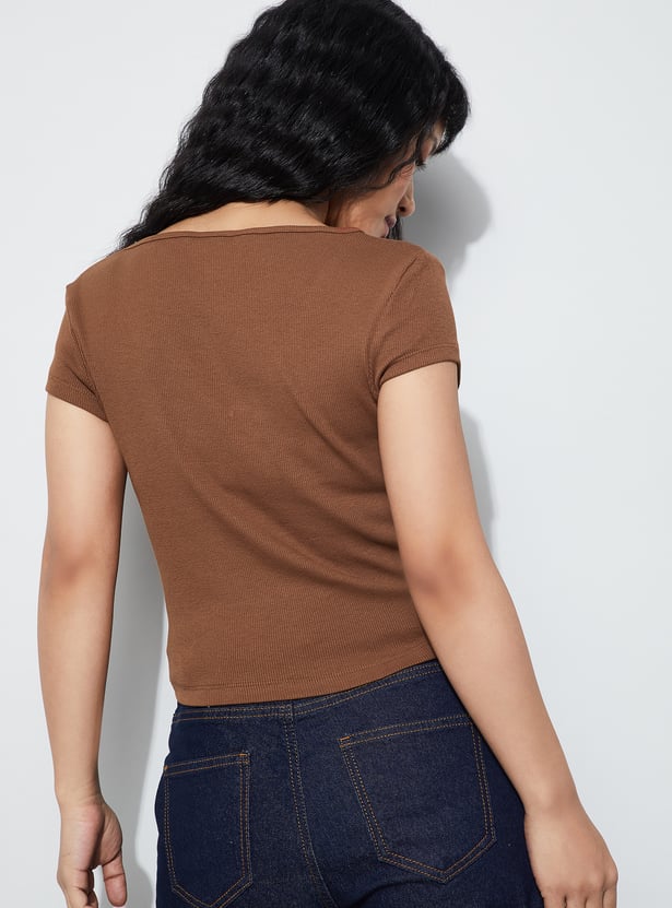GINGER Ribbed T-shirt