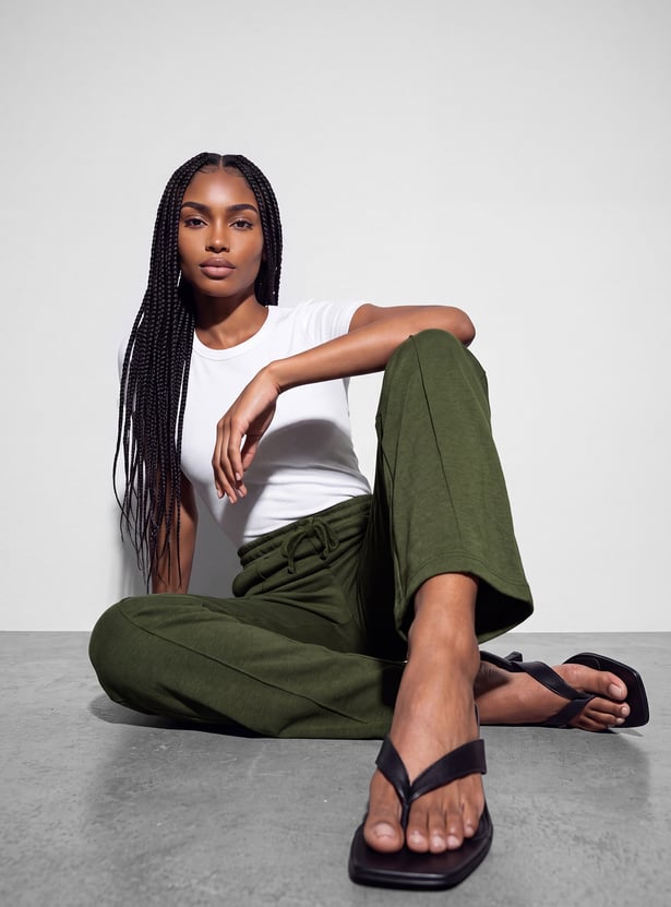 GINGER Drawstring Knit Trousers