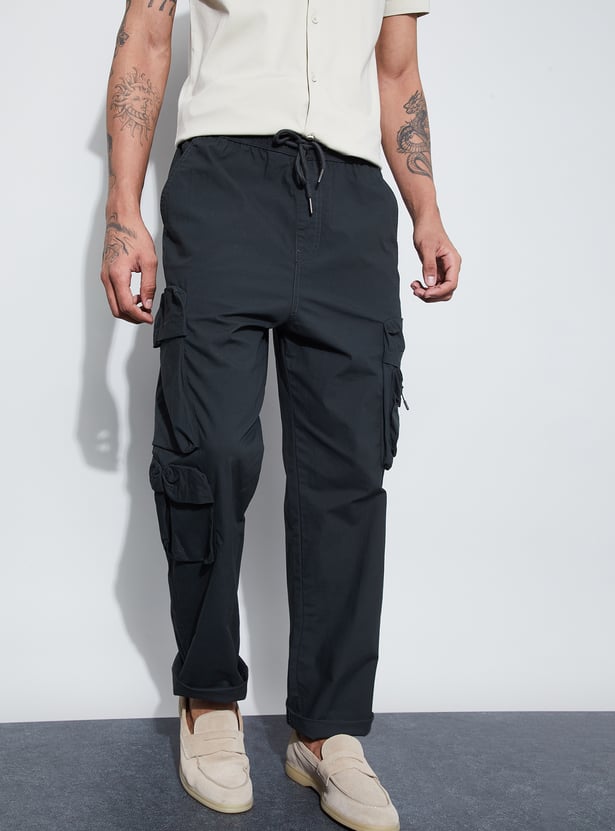 BOSSINI Solid Regular Fit Cargos