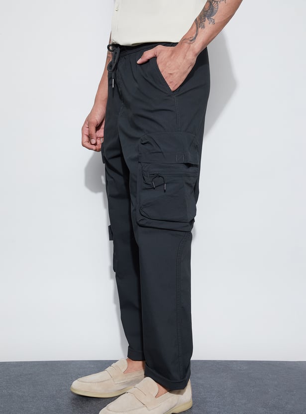 BOSSINI Solid Regular Fit Cargos