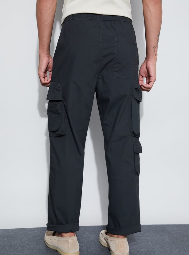 BOSSINI Solid Regular Fit Cargos