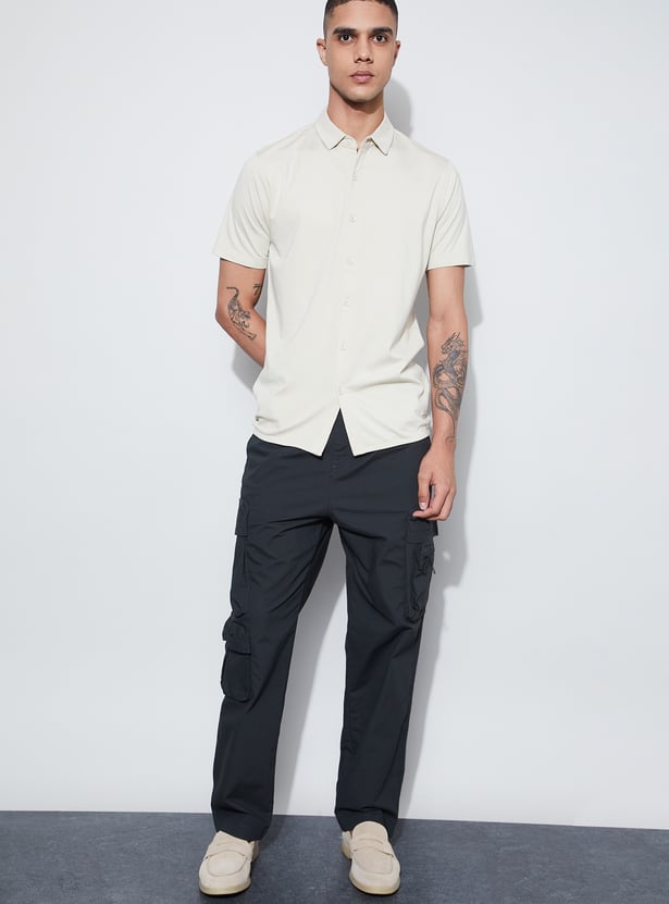BOSSINI Solid Regular Fit Cargos