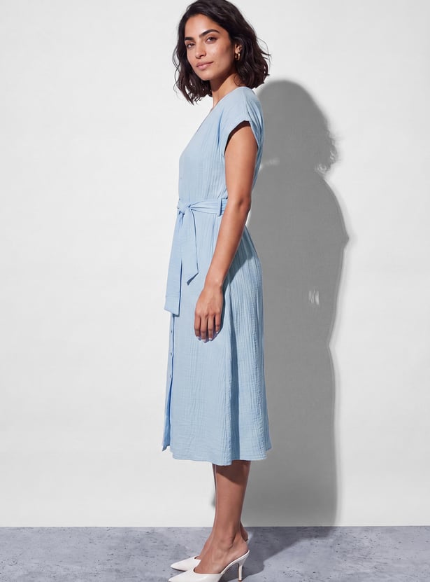 CODE Textured Midi Dress