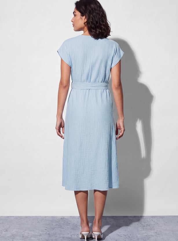 CODE Textured Midi Dress