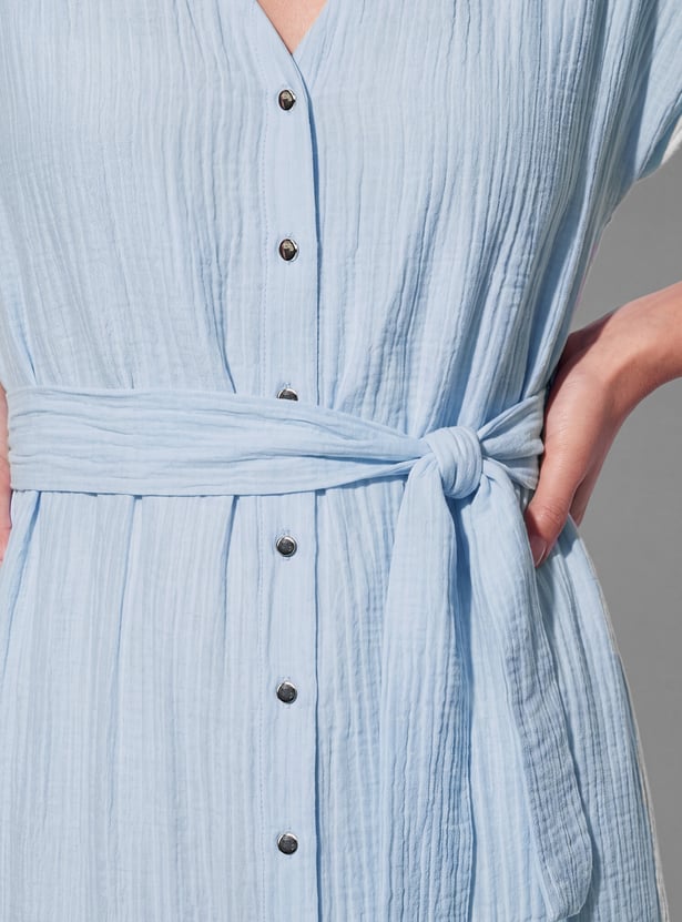 CODE Textured Midi Dress